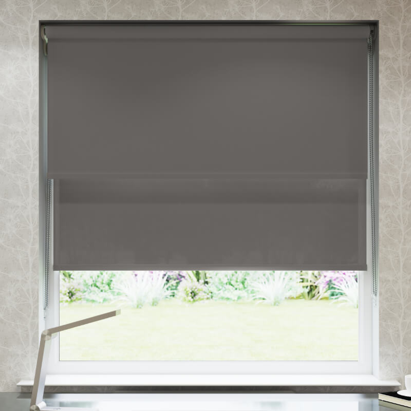 Grey Double Roller Blind