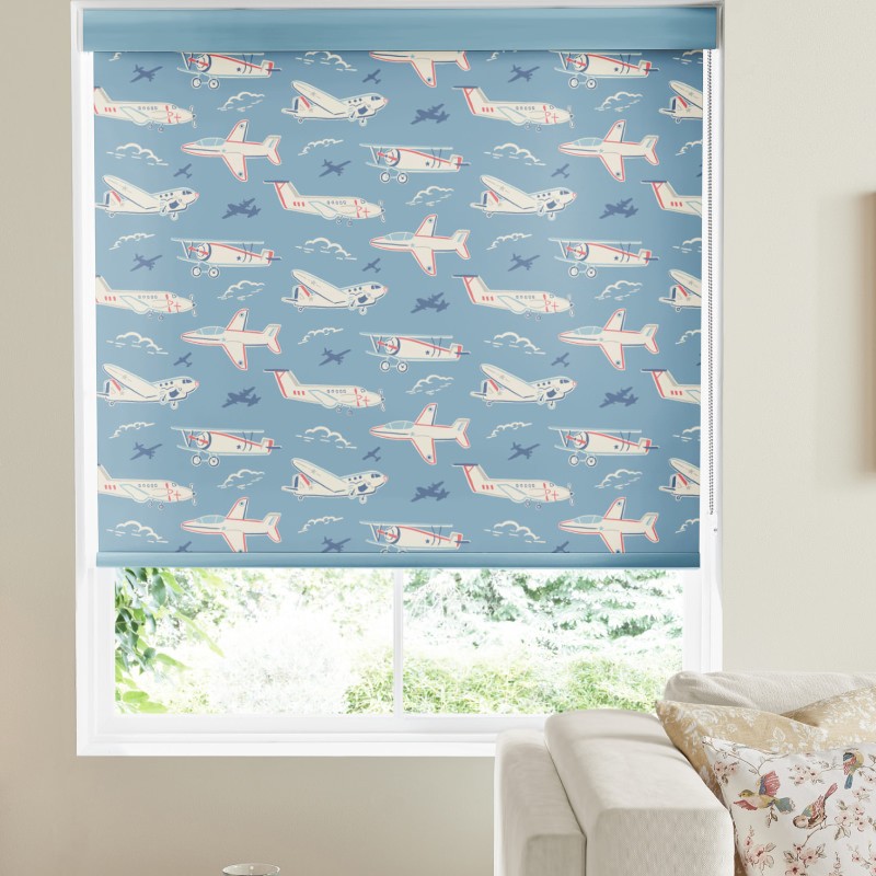 Cath Kidston In the Sky Blue Blackout Roller Blind