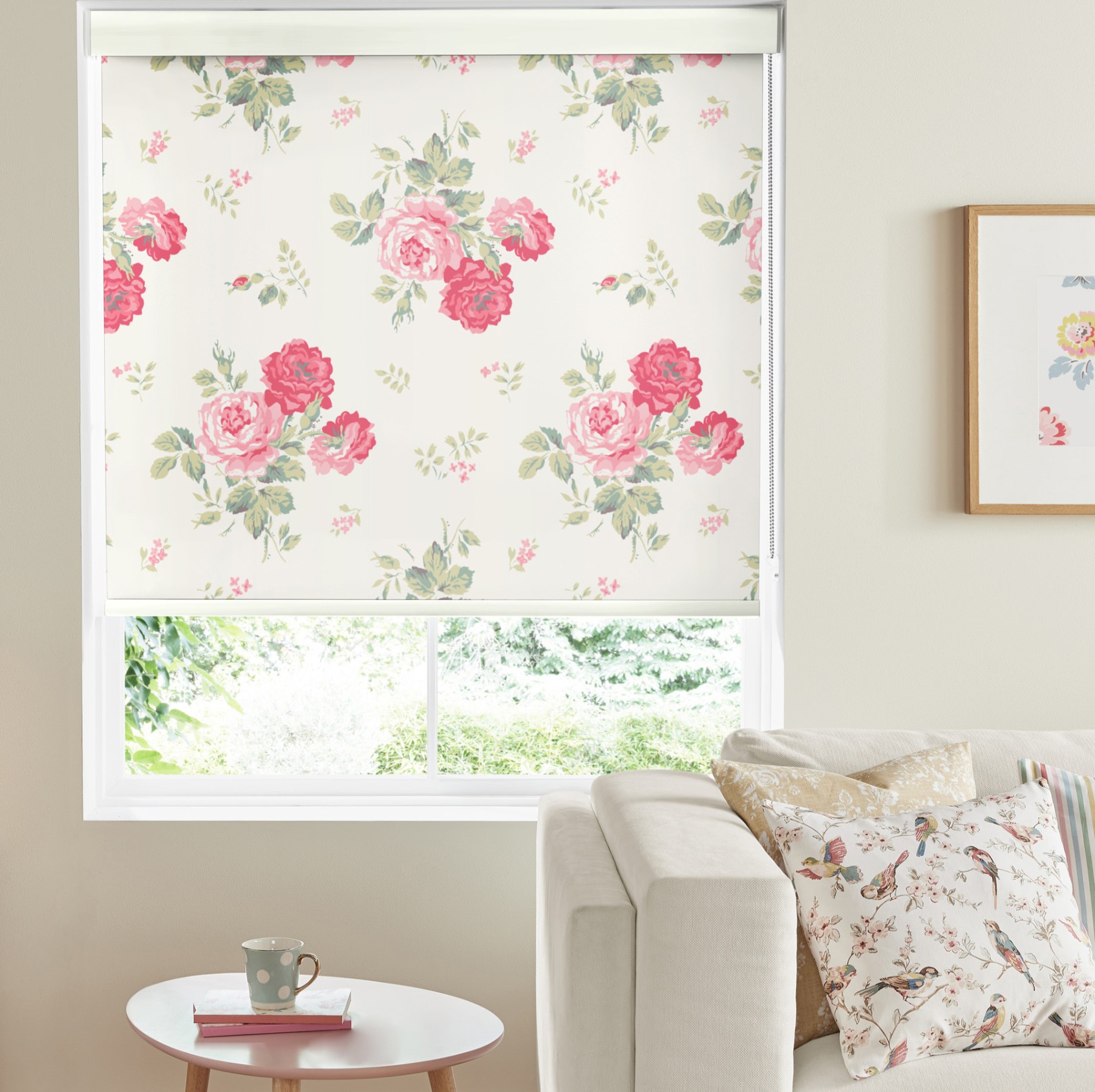 Cath Kidston Antique Rose Pink Dimout Roller Blind
