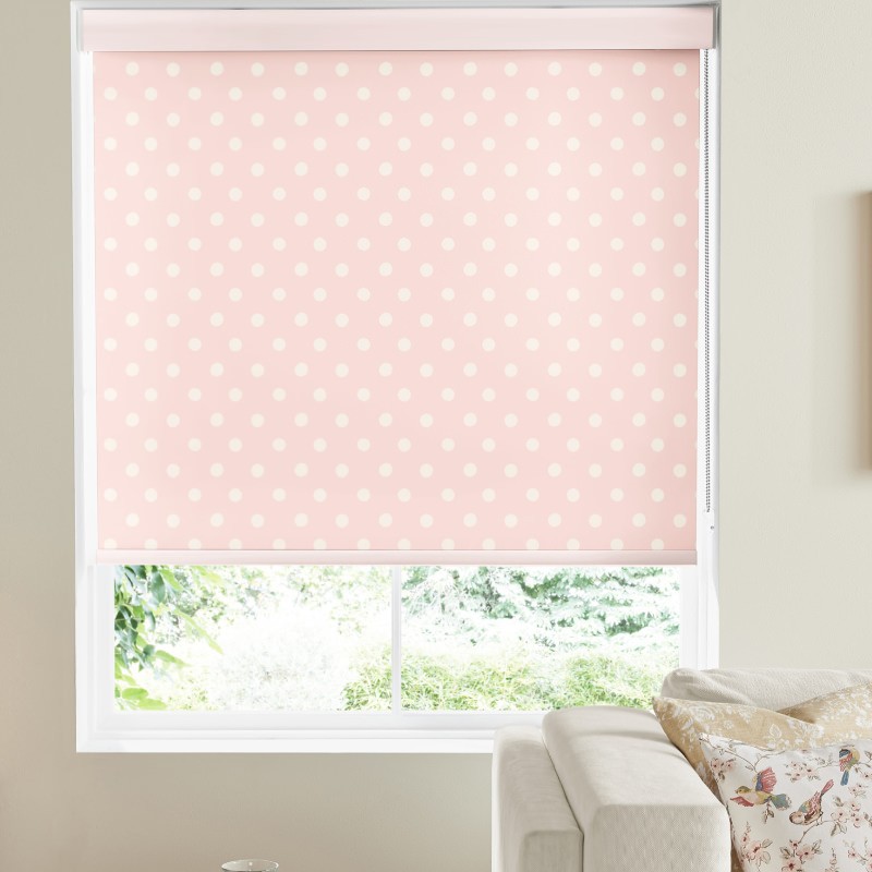 Cath Kidston Button Spot Pink Dimout Roller Blind