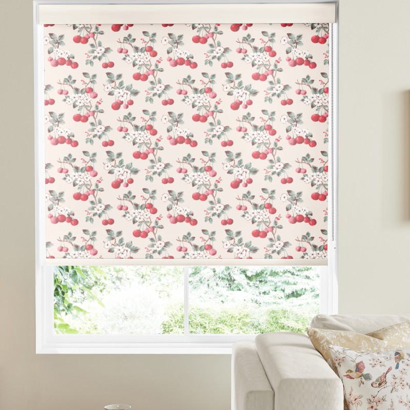 Cath Kidston Cherry Sprig Red Blackout Roller Blind