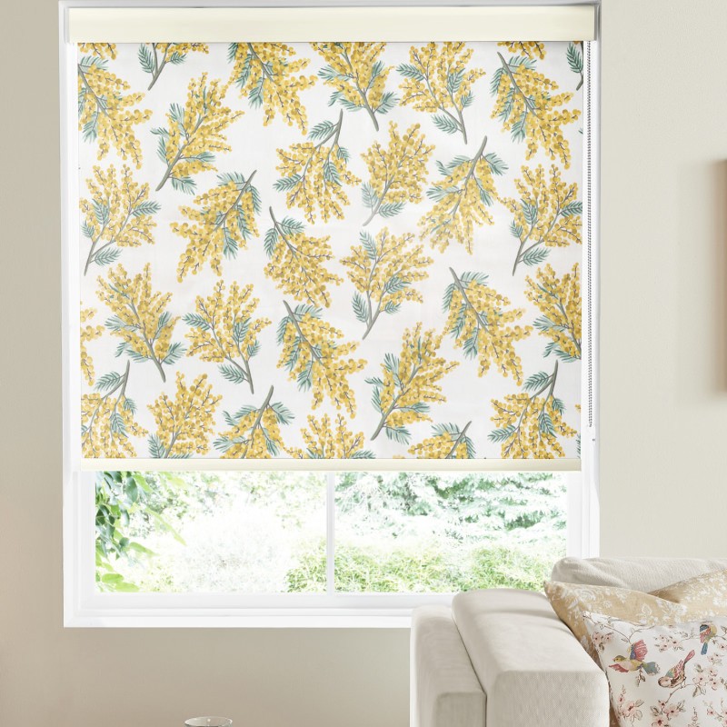 Cath Kidston Mimosa Flower Citrine Dimout Roller Blind