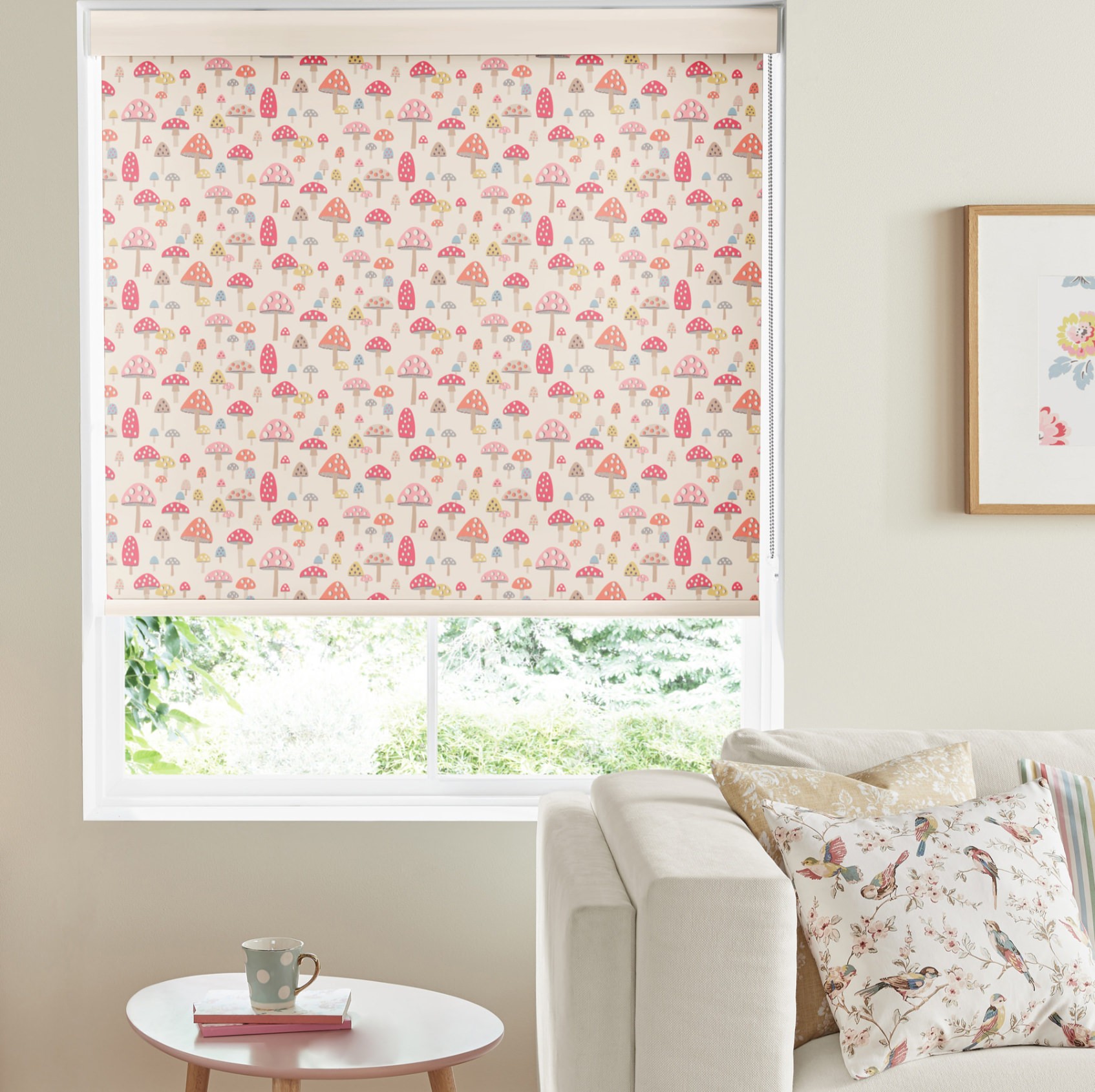 Cath Kidston Mini Mushroom Blackout Roller Blind