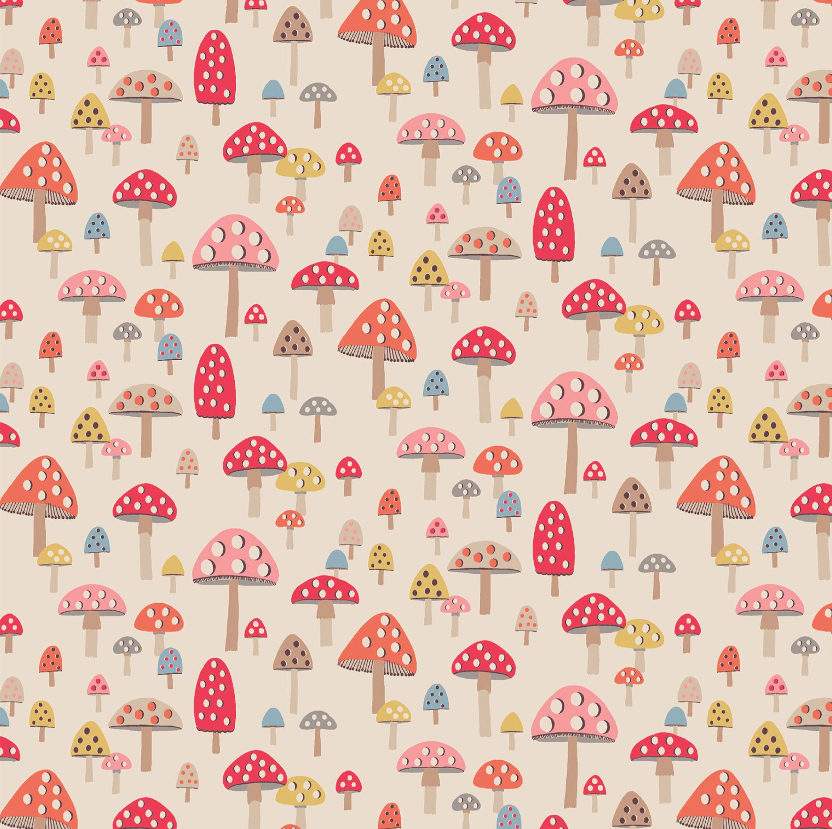 Cath Kidston Mini Mushroom Blackout Roller Blind