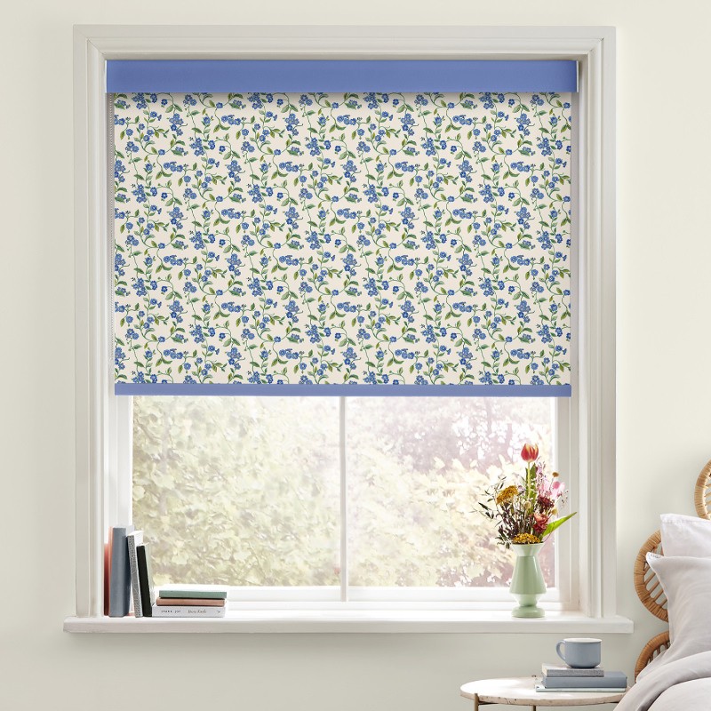 Cath Kidston Forget Me Not Blue Blackout Roller Blind