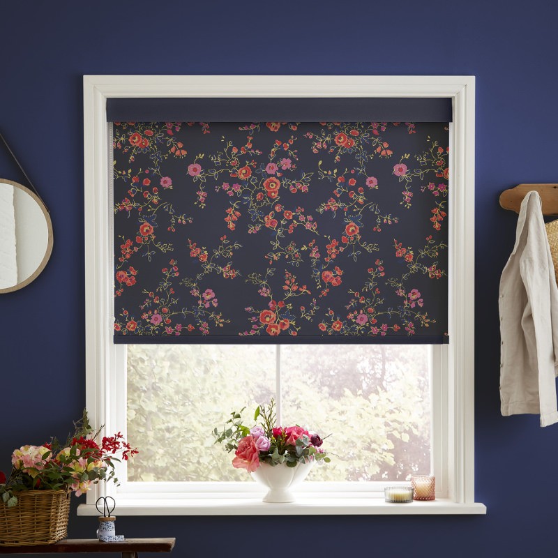 Cath Kidston Millfield Blossom Navy Dimout Roller Blind