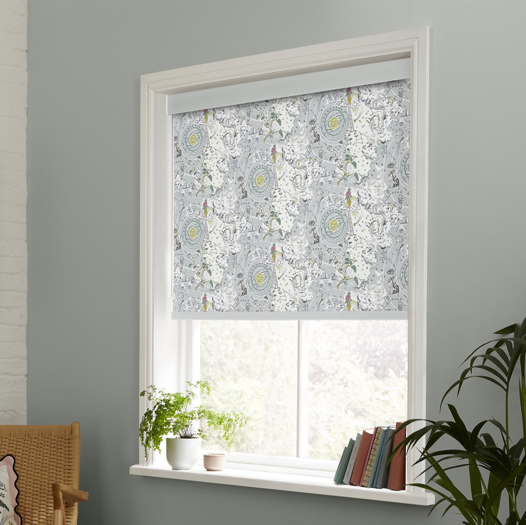 Cath Kidston Power to the Peaceful Mint Blackout Roller Blind