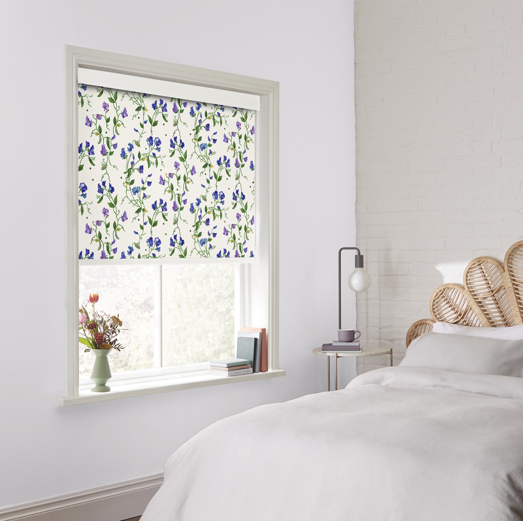Cath Kidston Sweet Pea Purple Blackout Roller Blind