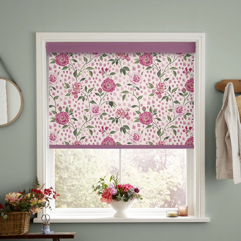 Cath Kidston Tea Rose Pink Blackout Roller Blind