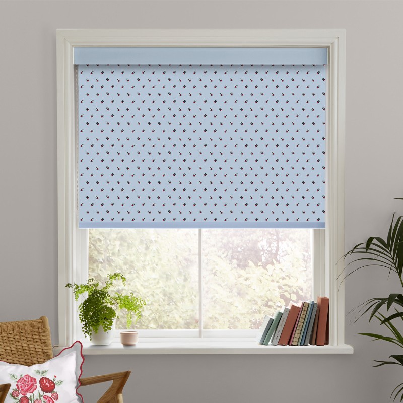 Cath Kidston Rose Bud Blue Blackout Roller Blind