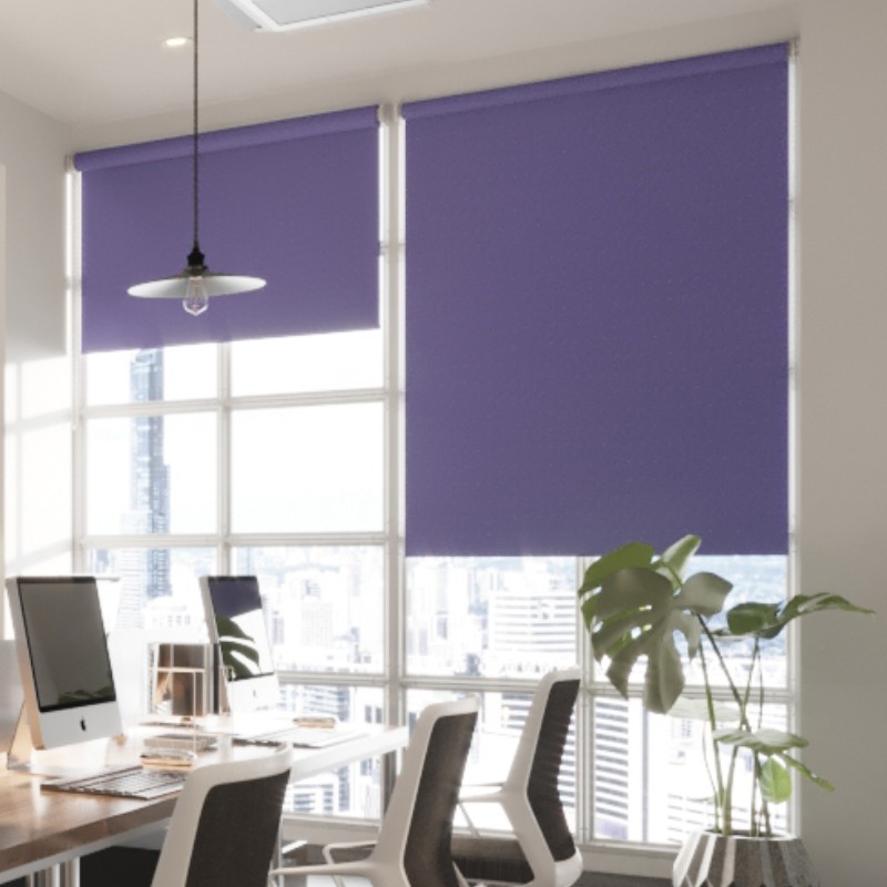 Commercial FR Lilac Cordless Roller Blind