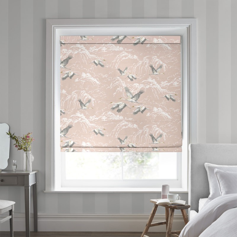 Laura Ashley Animalia Blush Roman Blind