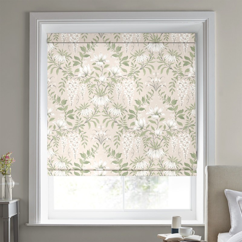 Laura Ashley Parterre Blush Roman Blind