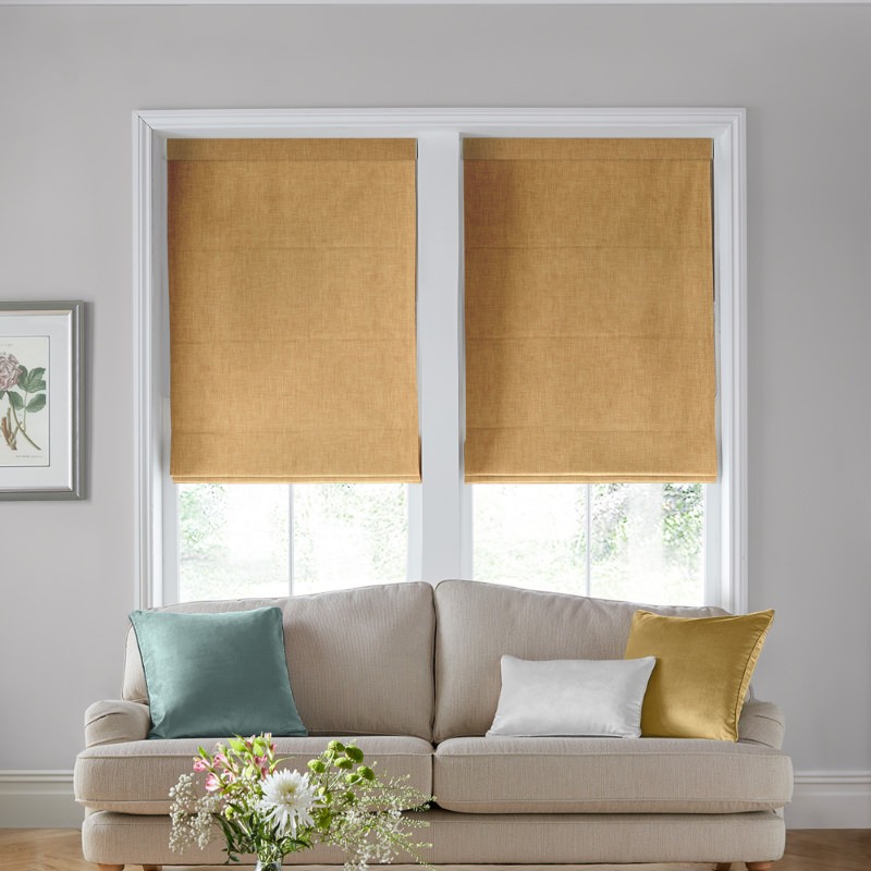 Laura Ashley Easton Gold Roman Blind