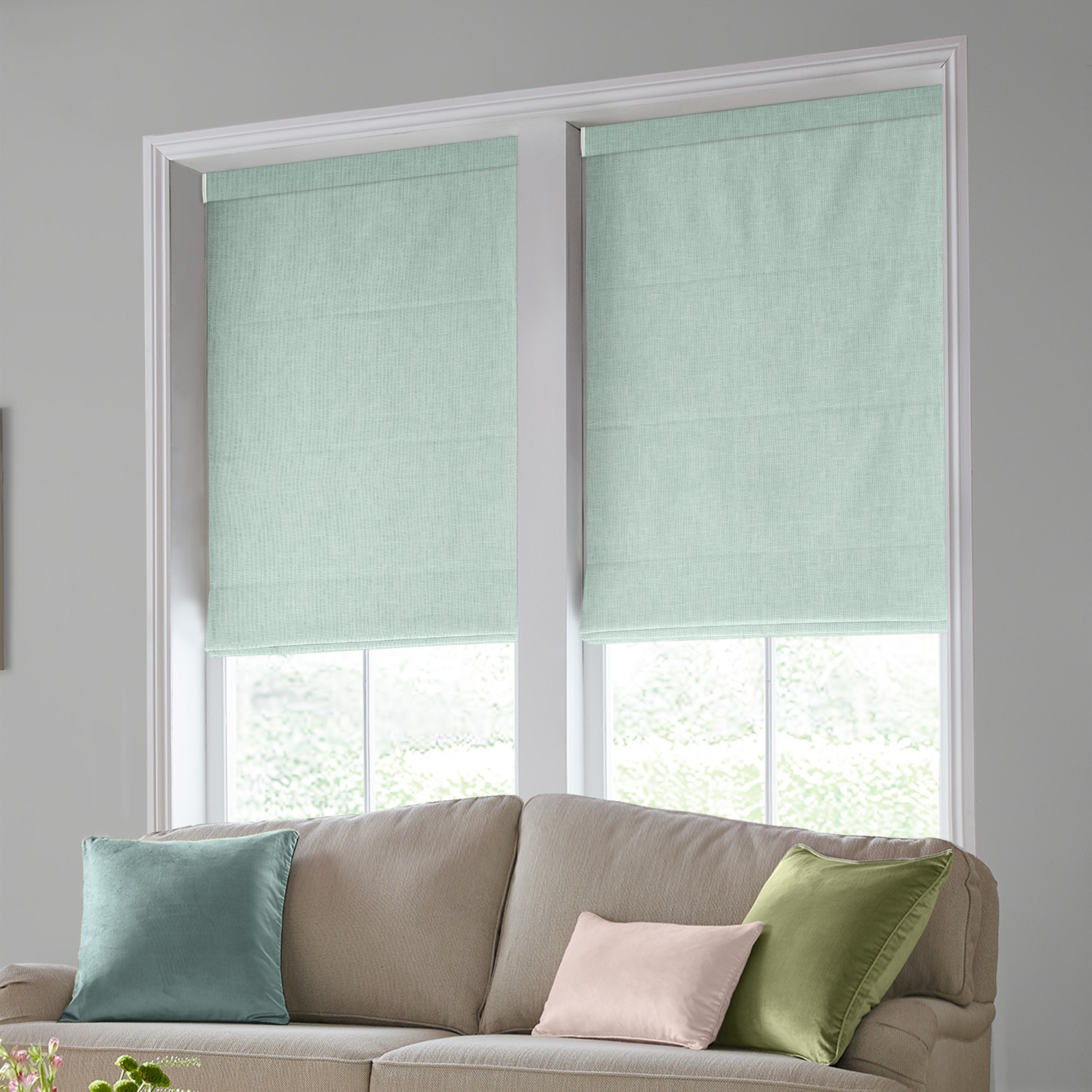 Laura Ashley Easton Duck Egg Roman Blind