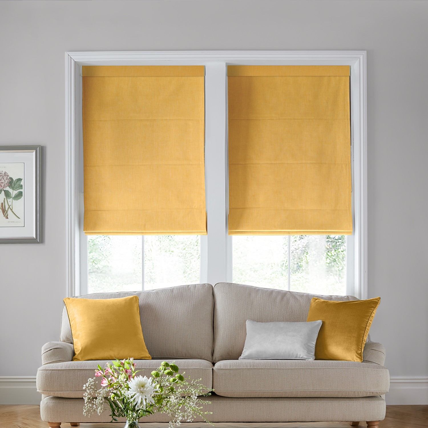 Laura Ashley Easton Sunshine Roman Blind
