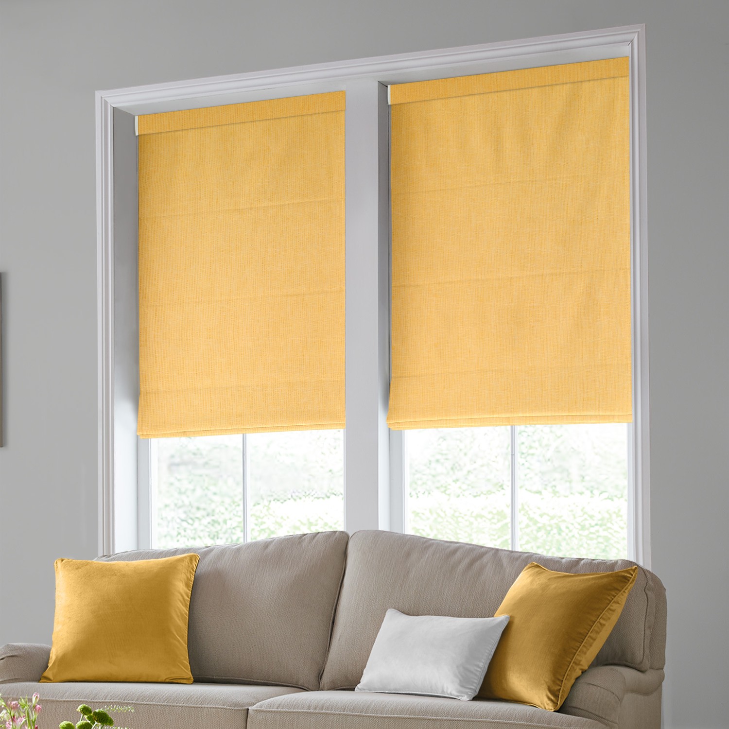 Laura Ashley Easton Sunshine Roman Blind
