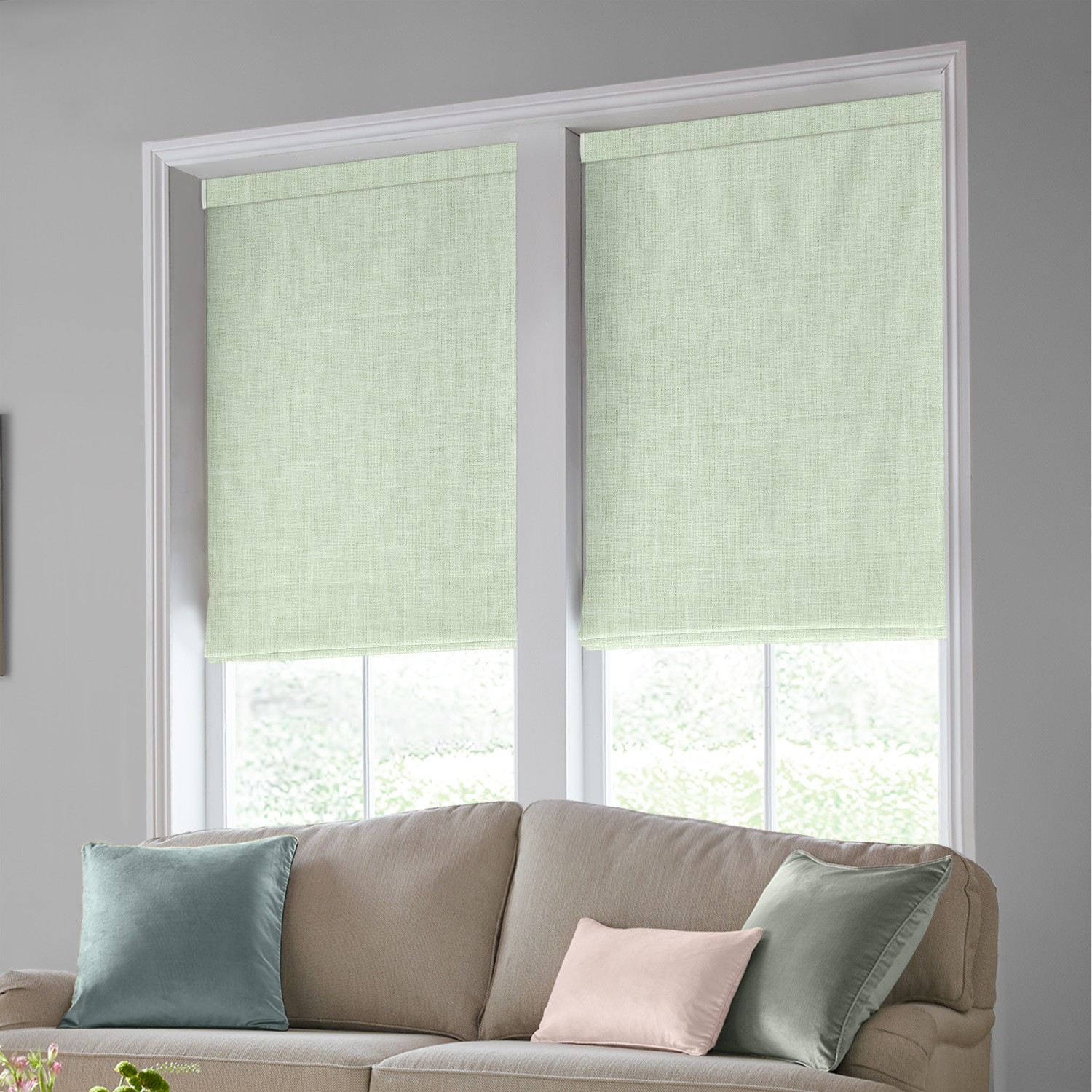 Laura Ashley Easton Sage Roman Blind
