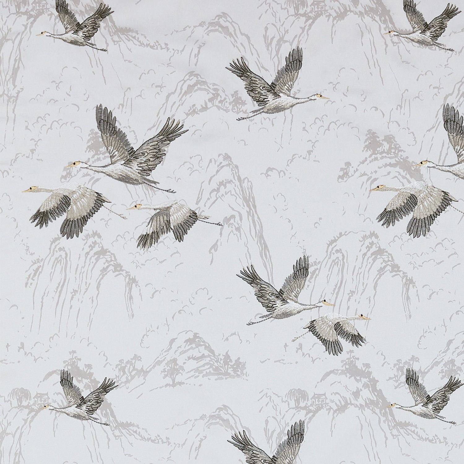 Laura Ashley Animalia Embroidered Silver Roman Blind