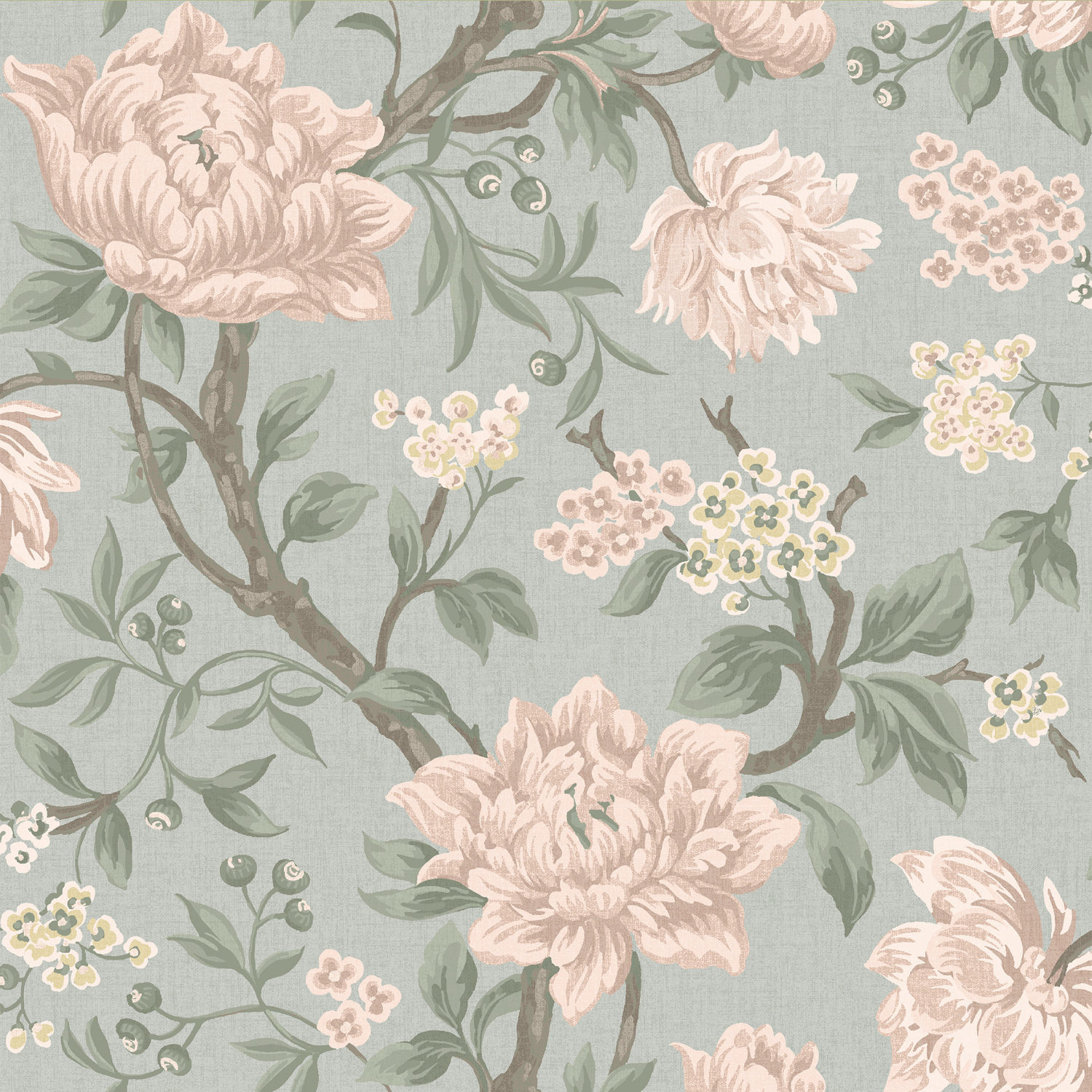 Laura Ashley Tapestry Floral Chenille Blush Roman Blind