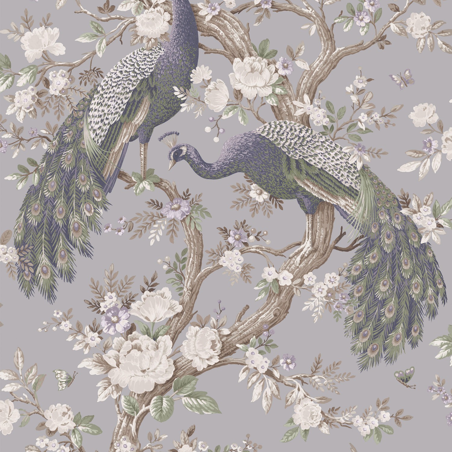 Laura Ashley Belvedere Velvet Pale Iris Roman Blind