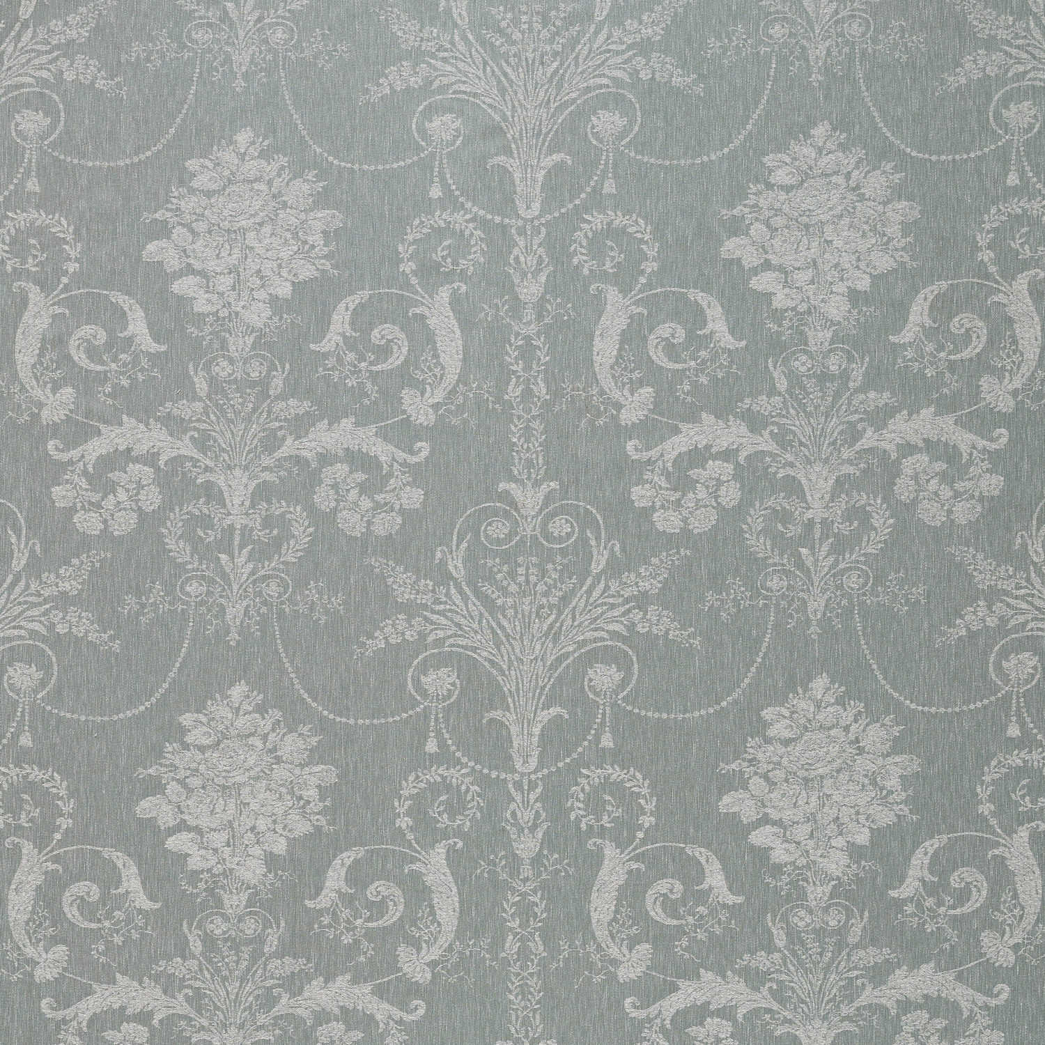 Laura Ashley Josette Woven Grey Green Roman Blind