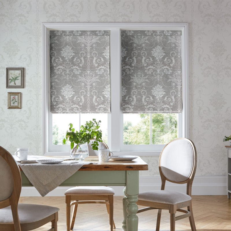 Laura Ashley Josette Woven Steel Roman Blind