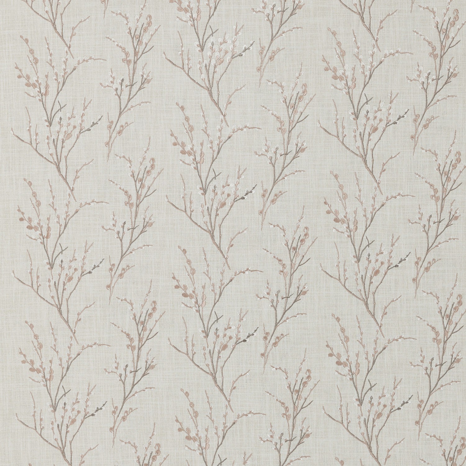 Laura Ashley Pussy Willow Embroidery Blush Roman Blind