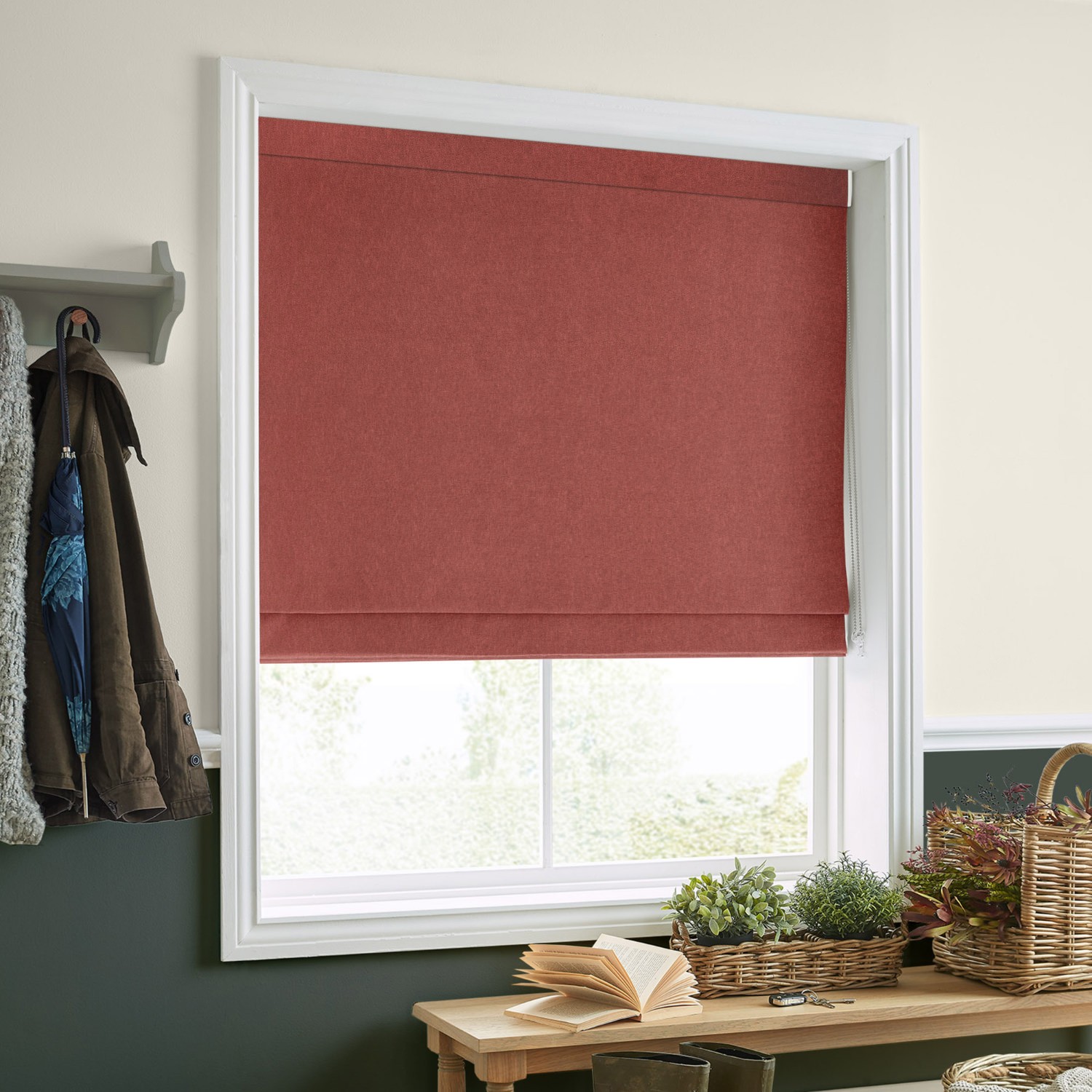 Laura Ashley Swanson Crimson Roman Blind