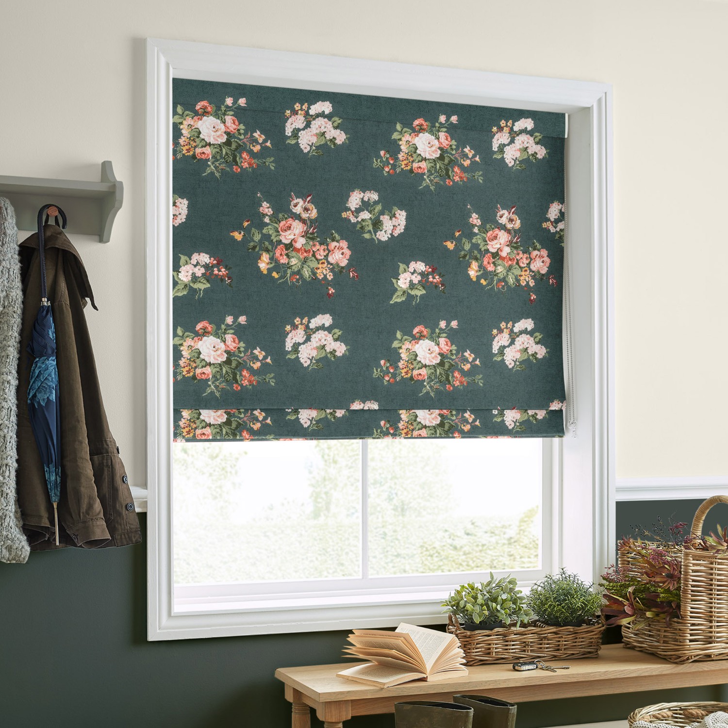 Laura Ashley Rosemore Fern Roman Blind