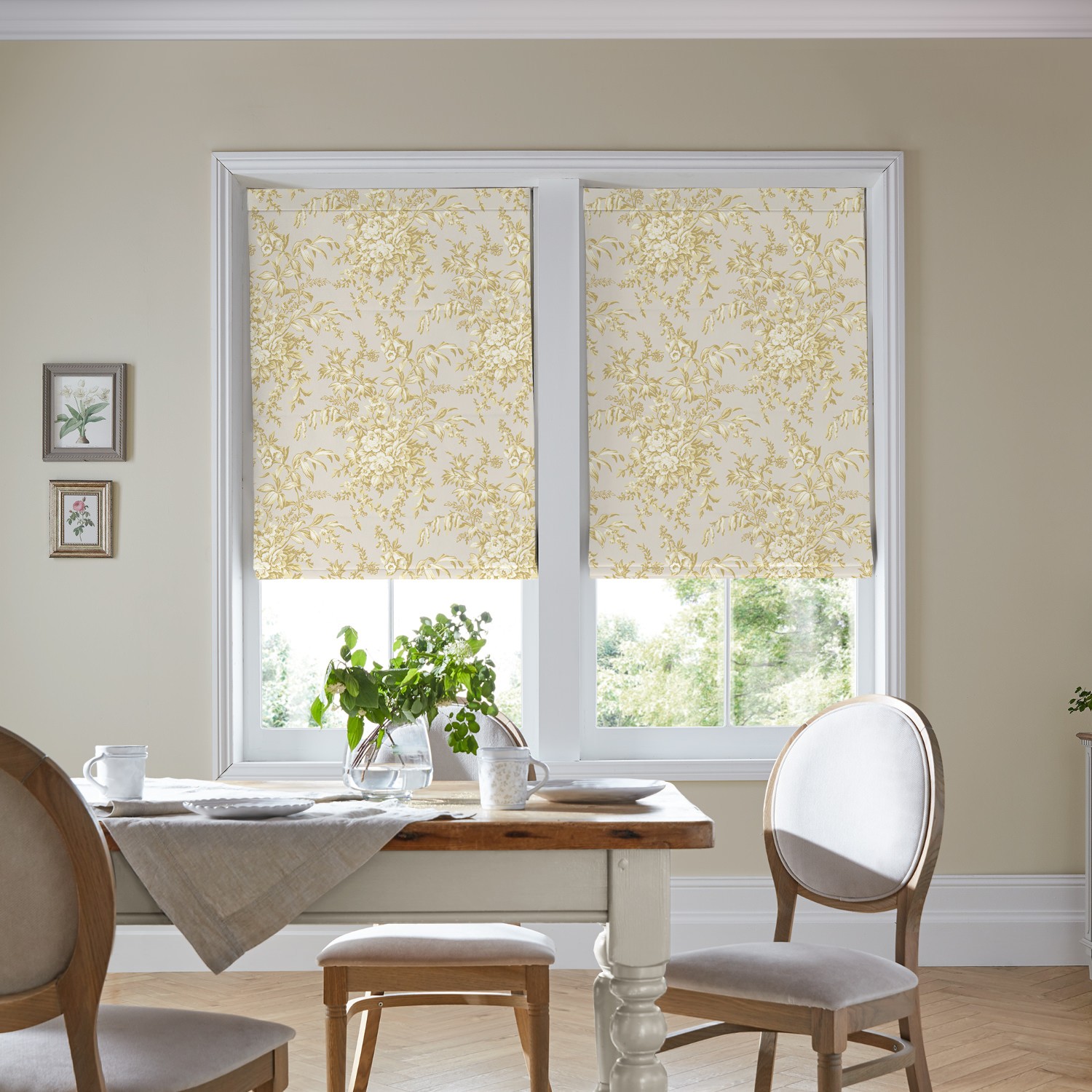 Laura Ashley Picardie Gold Roman Blind
