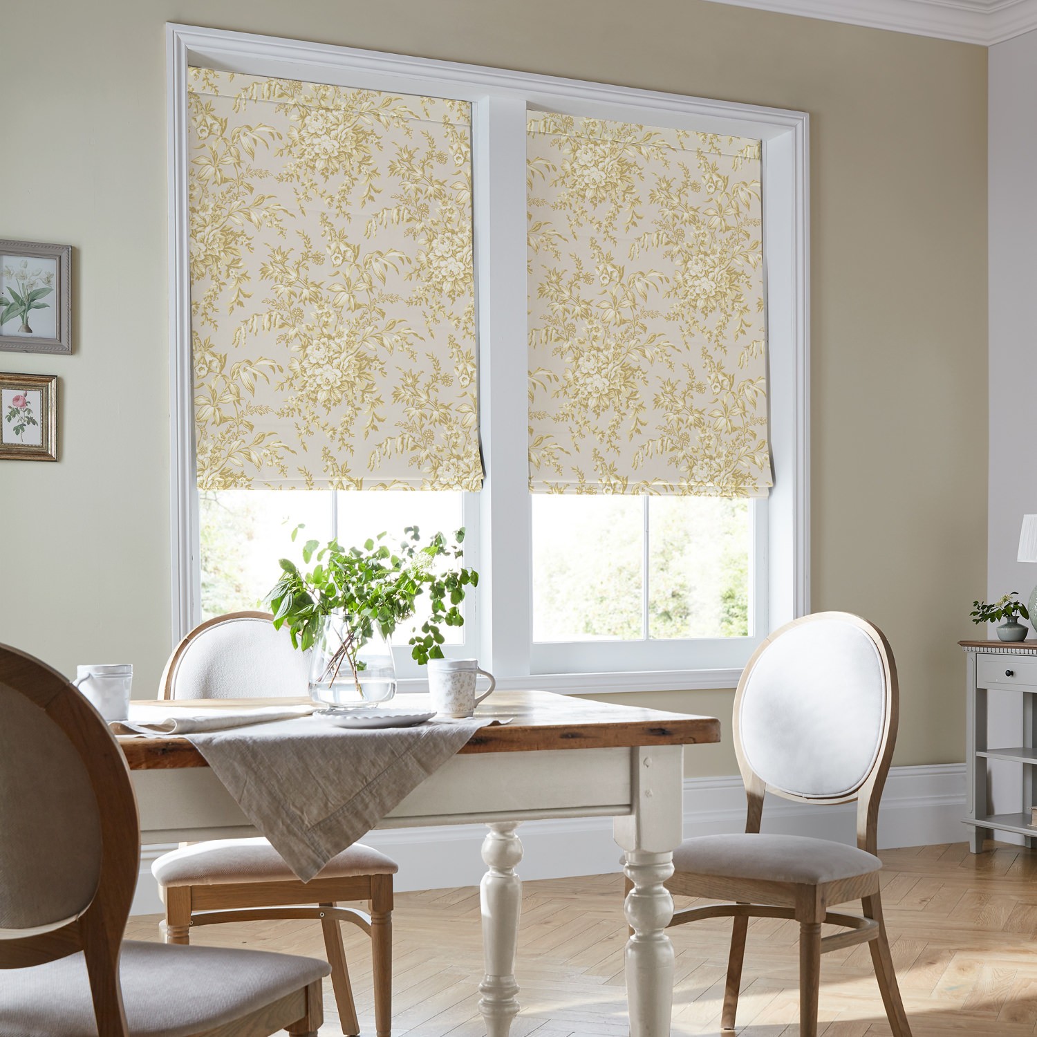 Laura Ashley Picardie Gold Roman Blind