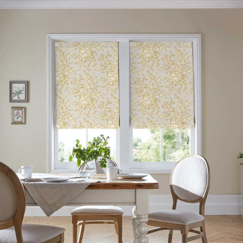 Laura Ashley Picardie Gold Roman Blind