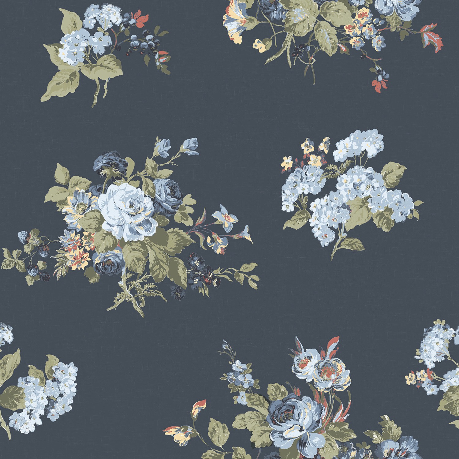 Laura Ashley Rosemore Midnight Roman Blind