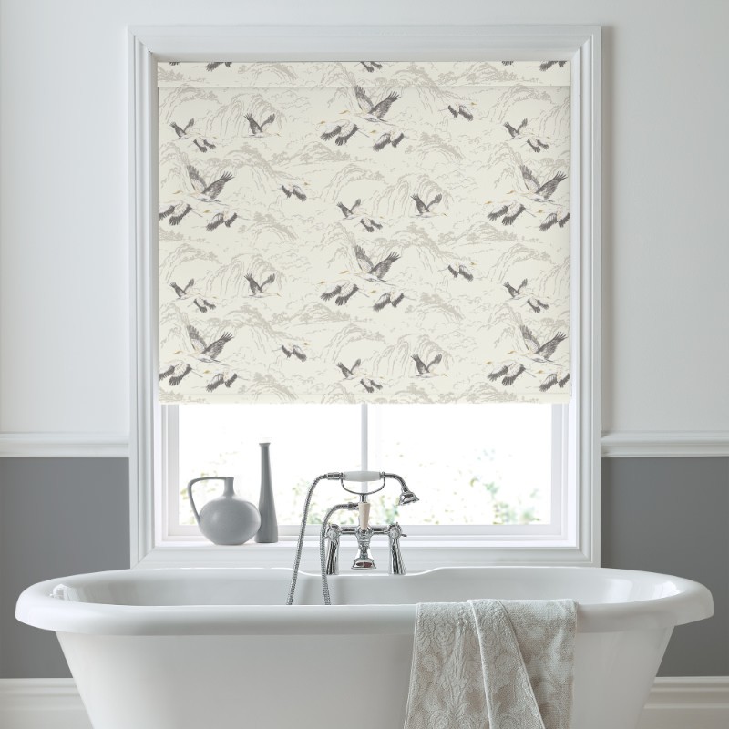 Laura Ashley Animalia Silver Dimout Roller Blind