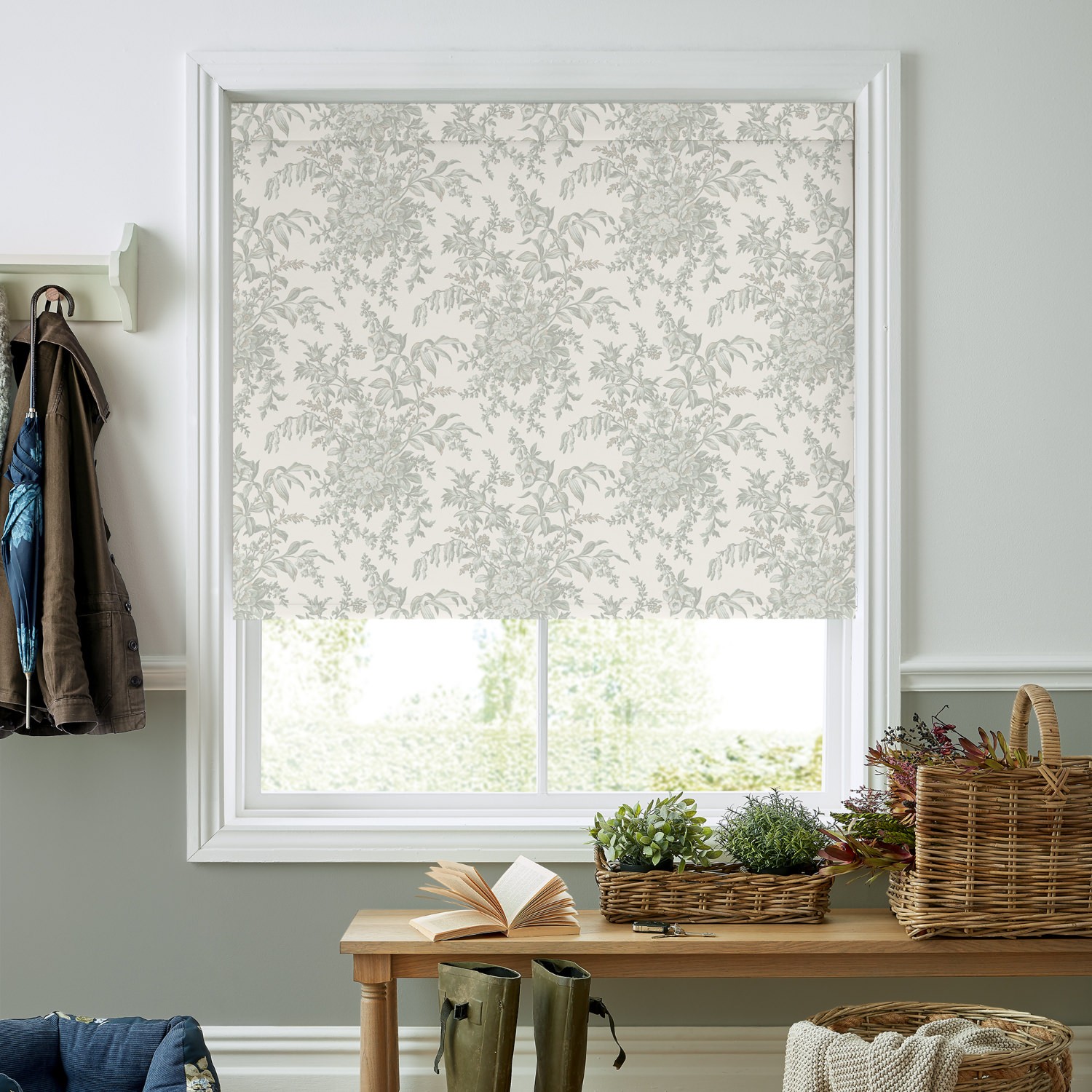 Laura Ashley Picardie Fennel Dimout Roller Blind