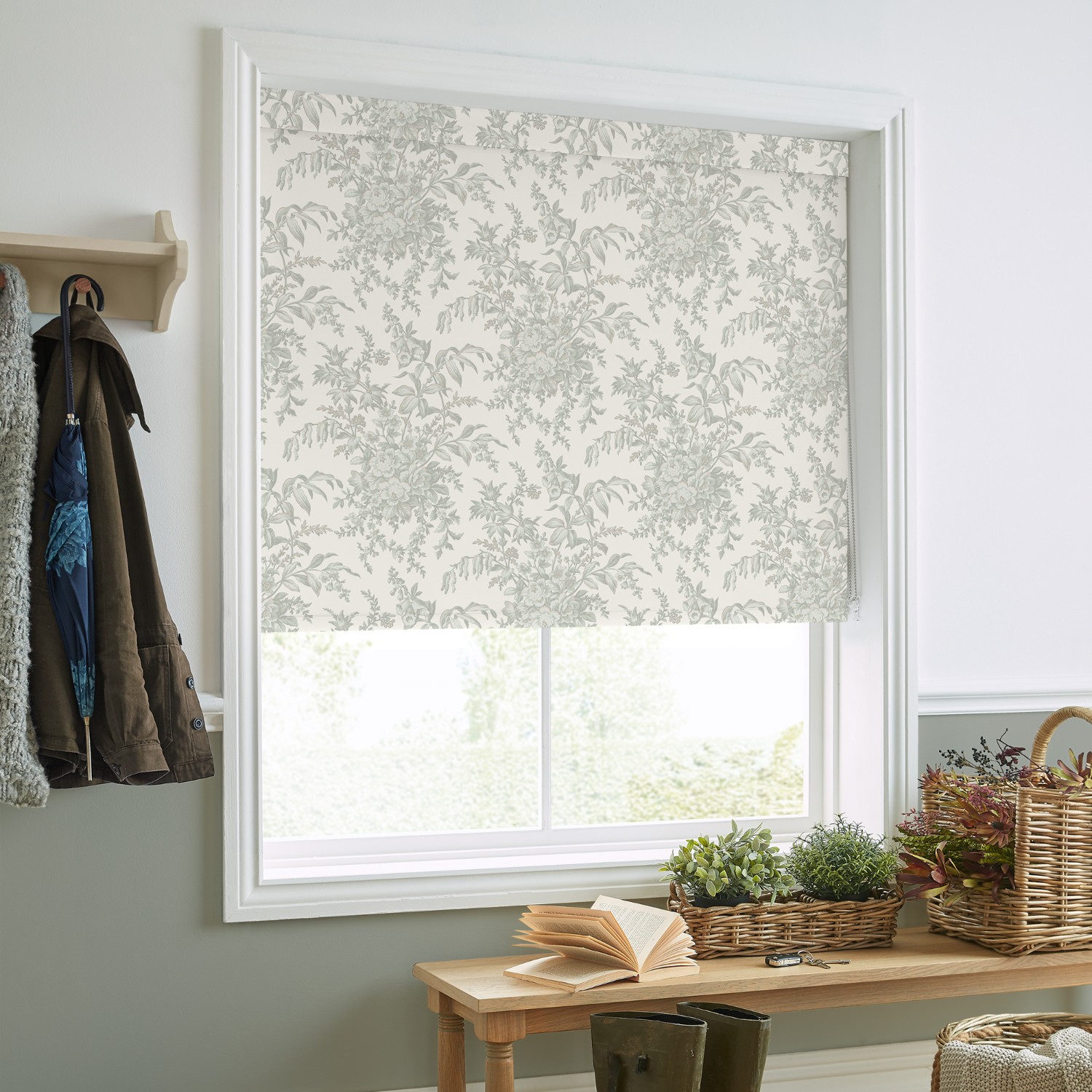 Laura Ashley Picardie Fennel Dimout Roller Blind