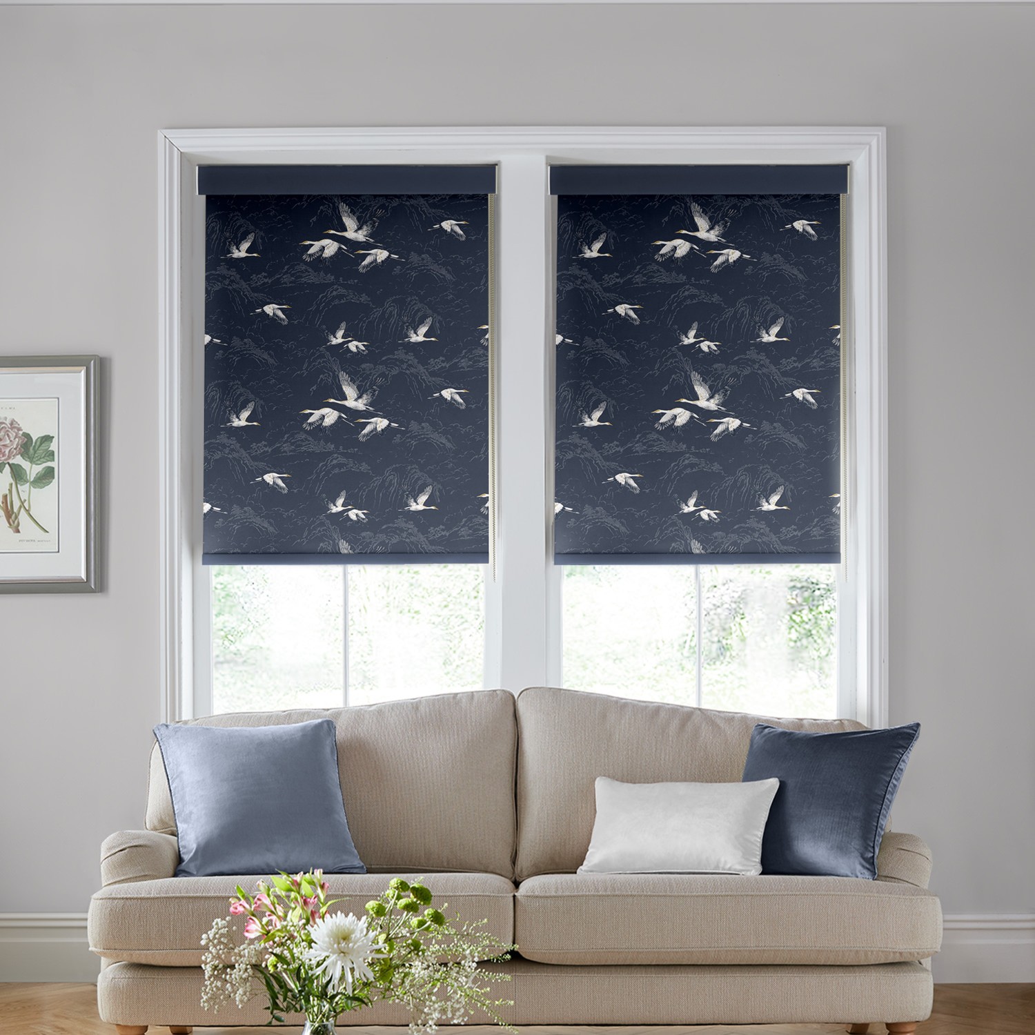 Laura Ashley Animalia Midnight Blackout Roller Blind