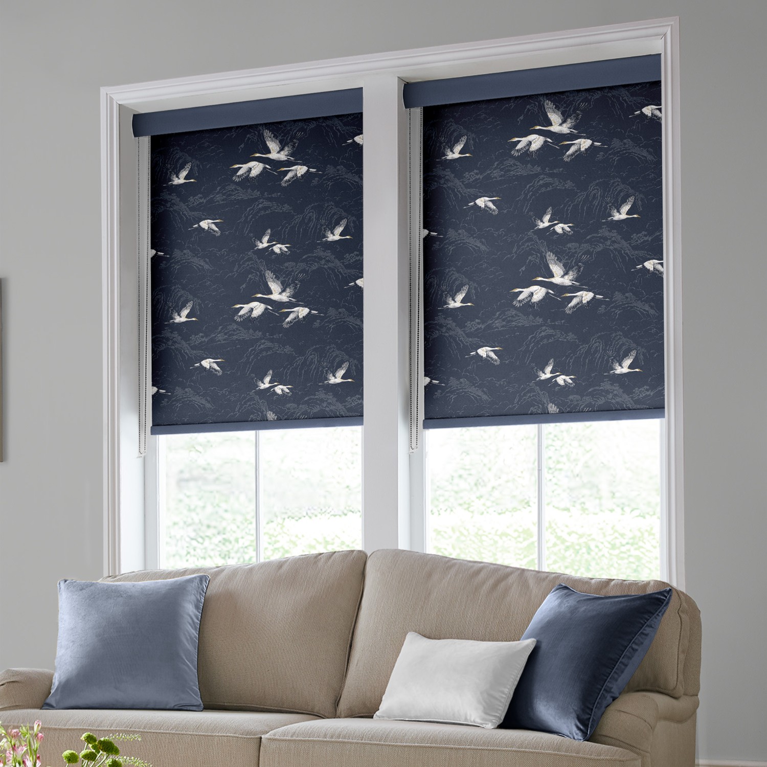 Laura Ashley Animalia Midnight Blackout Roller Blind