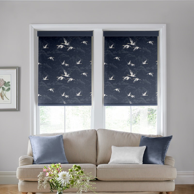 Laura Ashley Animalia Midnight Dimout Roller Blind