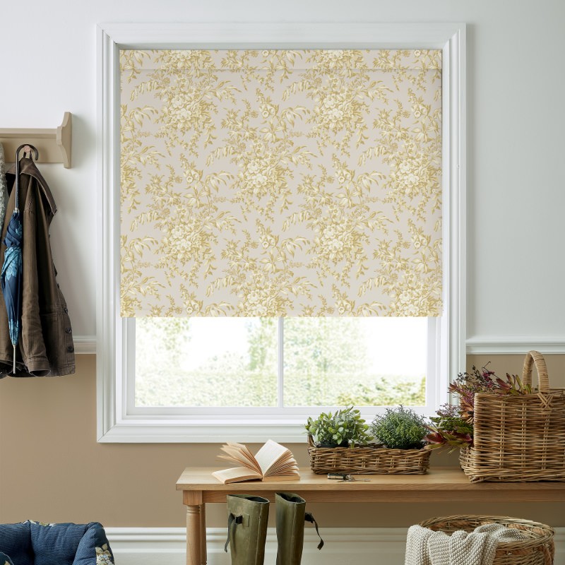 Laura Ashley Picardie Gold Dimout Roller Blind
