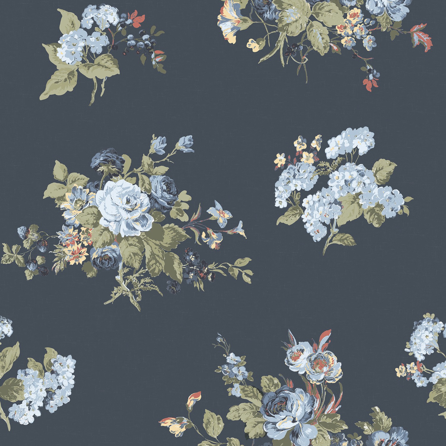 Laura Ashley Rosemore Midnight Blackout Roller Blind
