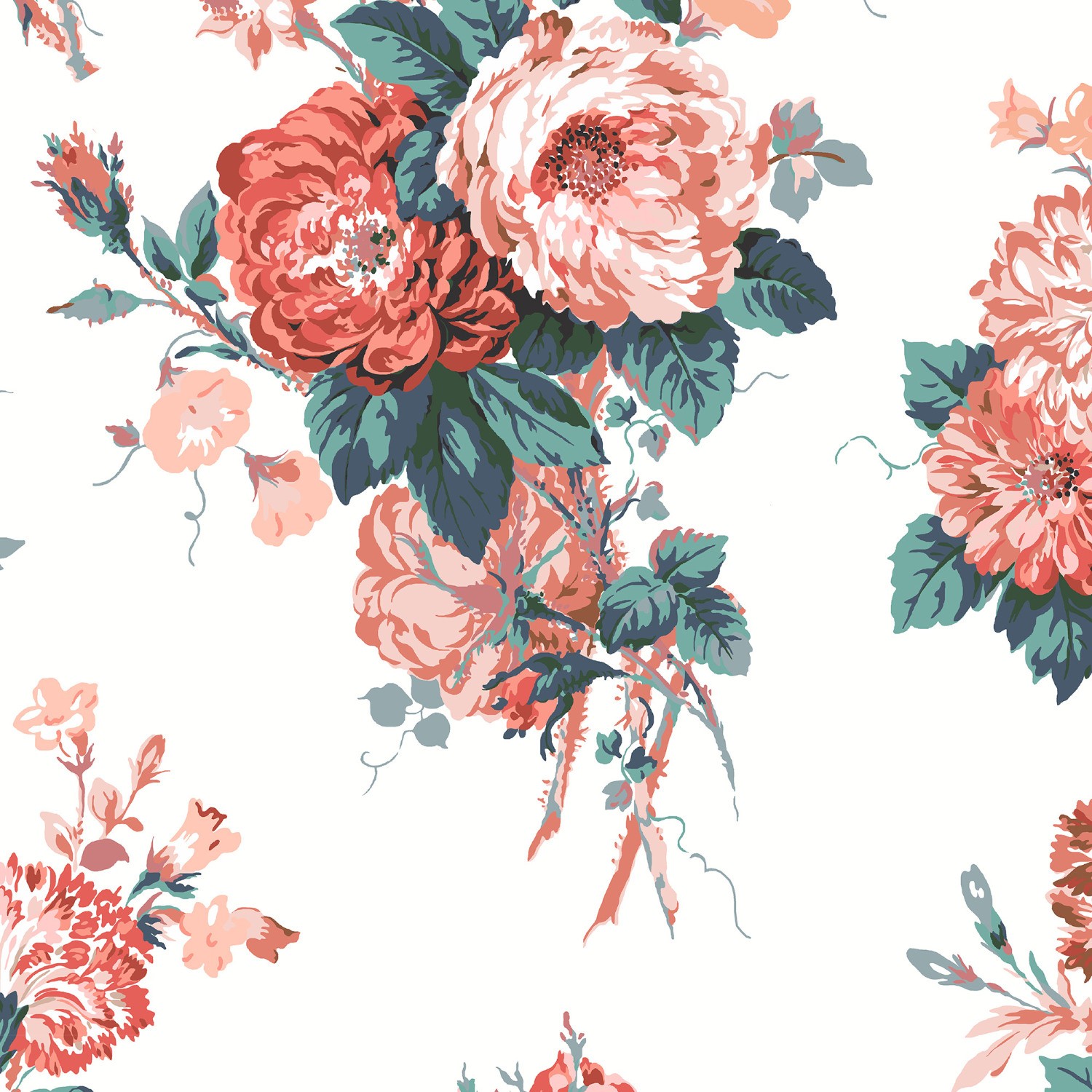 Laura Ashley Cecilia Red Blackout Roller Blind