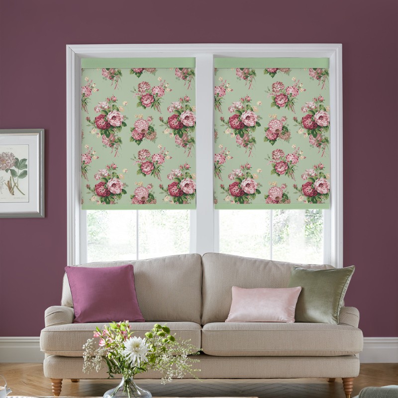 Laura Ashley Cecilia Fern Dimout Roller Blind