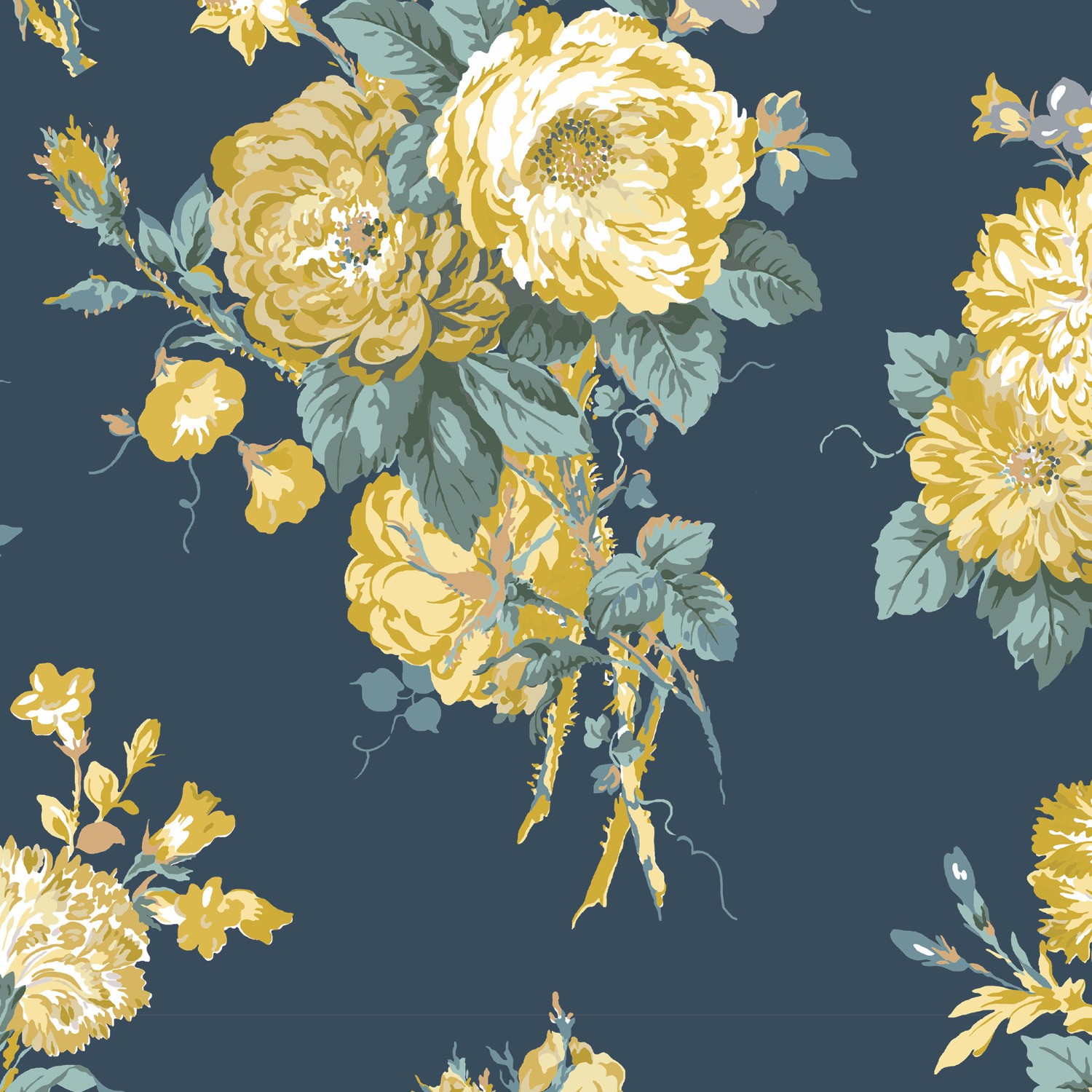 Laura Ashley Cecilia Buttercup Blackout Roller Blind