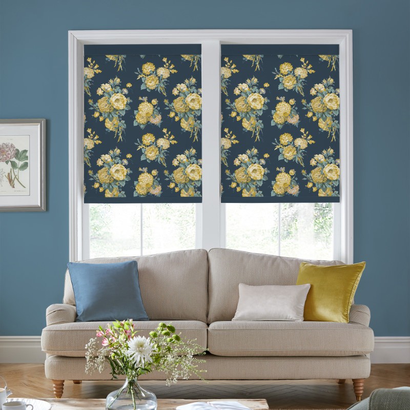 Laura Ashley Cecilia Buttercup Dimout Roller Blind