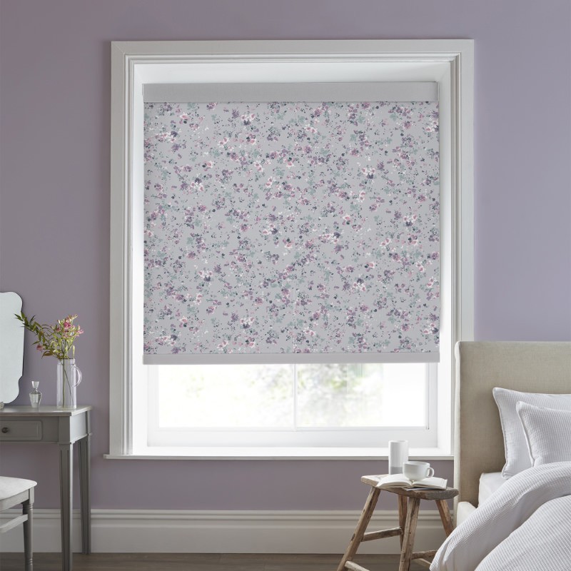 Laura Ashley Blossoms Lavender Dimout Roller Blind