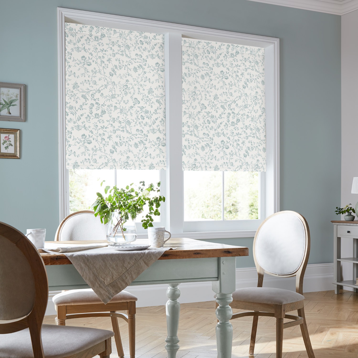 Laura Ashley Aria Eucalyptus Blackout Roller Blind