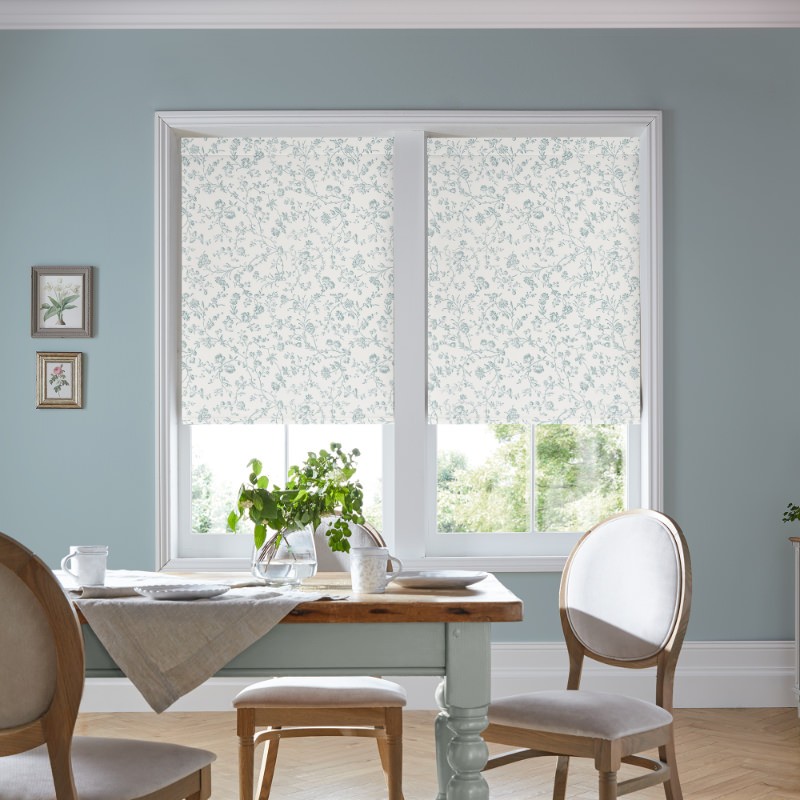 Laura Ashley Aria Eucalyptus Blackout Roller Blind