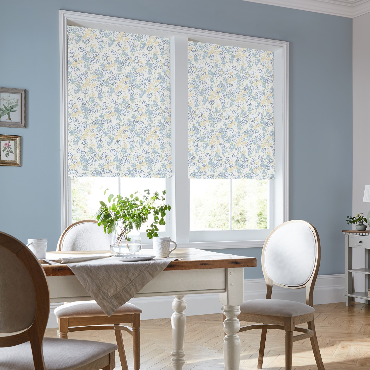 Laura Ashley Conwy Blue Sky Dimout Roller Blind